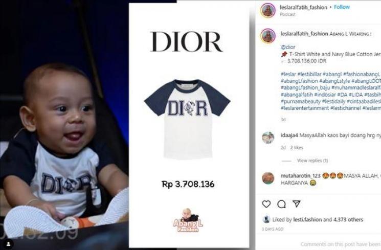 Gaya Baby Leslar anak Lesti Kejora di podcast Gilang Dirga. (Instagram/@leslaralfatih_fashion)