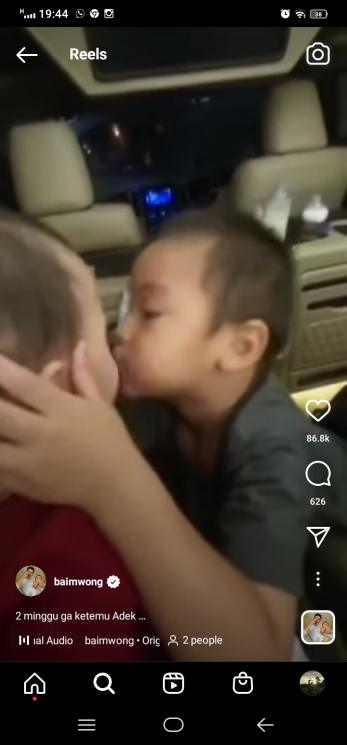 Aksi Kocak Kiano Anak Baim Wong(Instagram/@baimwong)