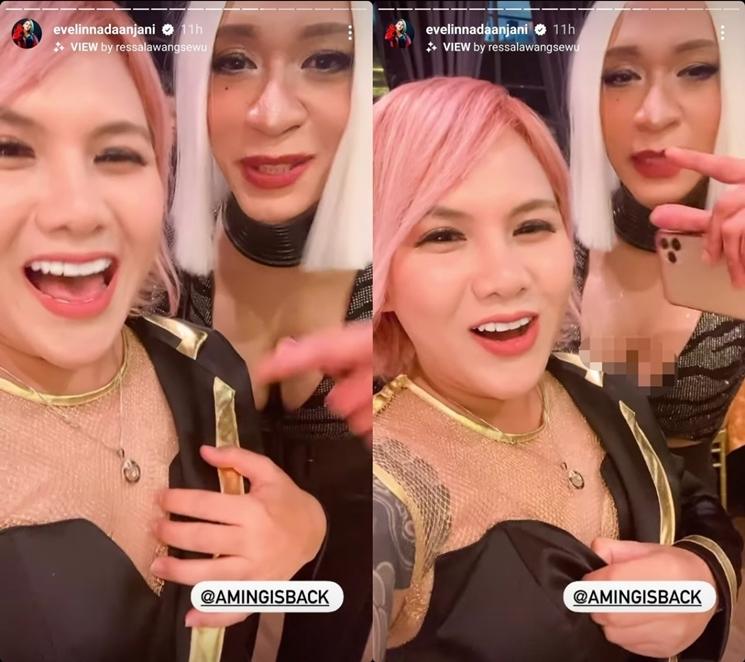 Momen Aming Ketemu Mantan Istri di Ultah Lucinta Luna. (Instagram/lucintaluna_manjalita)