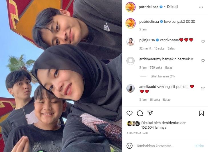 Putri Delina kembali diingatkan netizen usai Nathalie Holscher minta maaf. (Instagram/@putridelinaa)