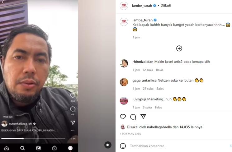 Sunan Kalijaga bantah pilih kasih kasus dugaan pelecehan Denise Chariesta. (Instagram/@lambe_turah)