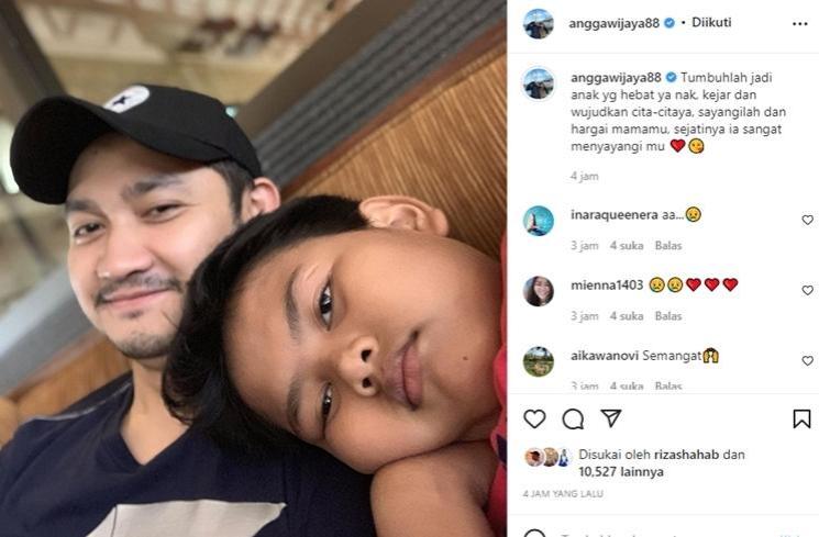 Angga Wijaya tulis pesan haru untuk anak sambung Dewi Perssik. (Instagram/@anggawijaya88)