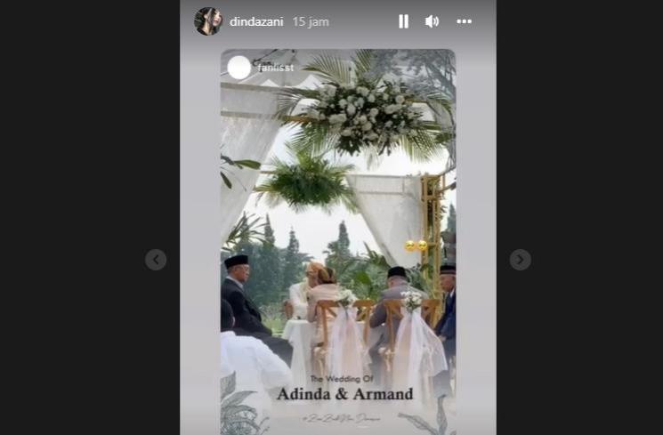 Potret pernikahan Adinda Azani (Instagram/@dindazani)