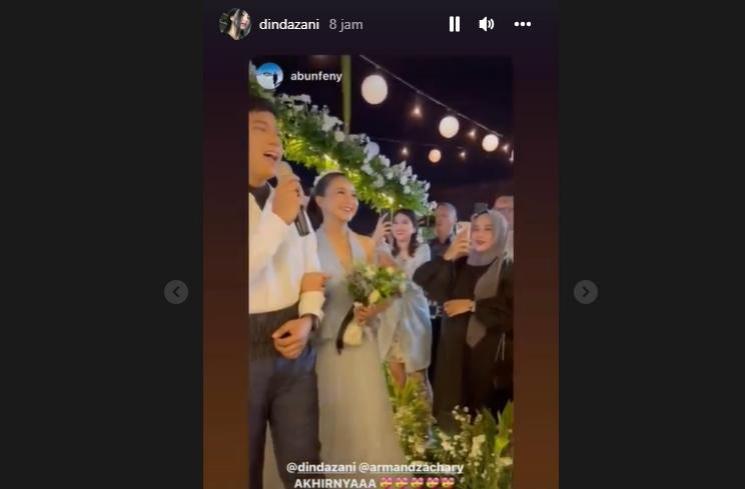 Potret pernikahan Adinda Azani (Instagram/@dindazani)