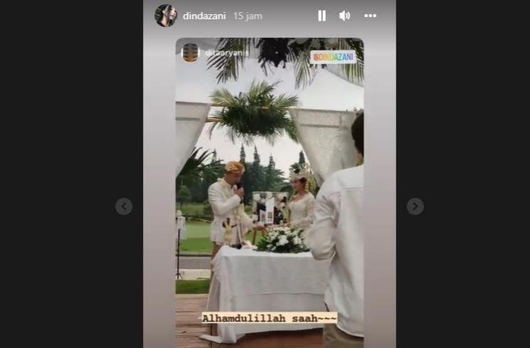 Potret pernikahan Adinda Azani (Instagram/@dindazani)