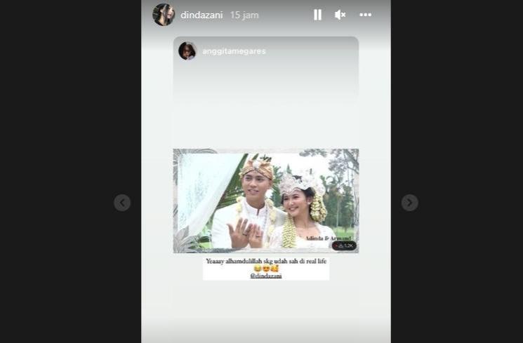 Potret pernikahan Adinda Azani (Instagram/@dindazani)