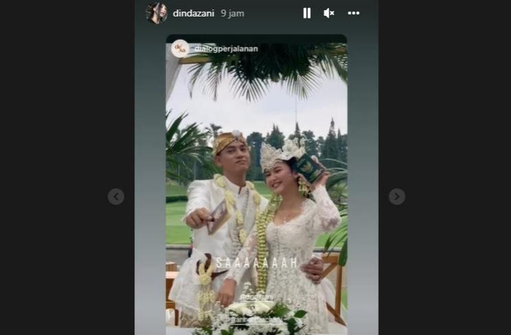 Potret pernikahan Adinda Azani (Instagram/@dindazani)