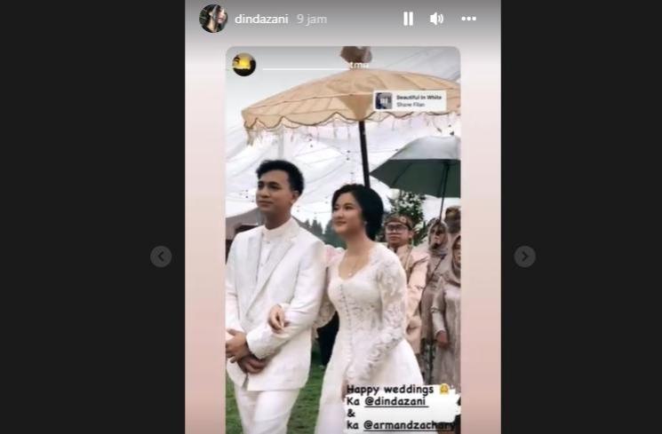 Potret pernikahan Adinda Azani (Instagram/@dindazani)