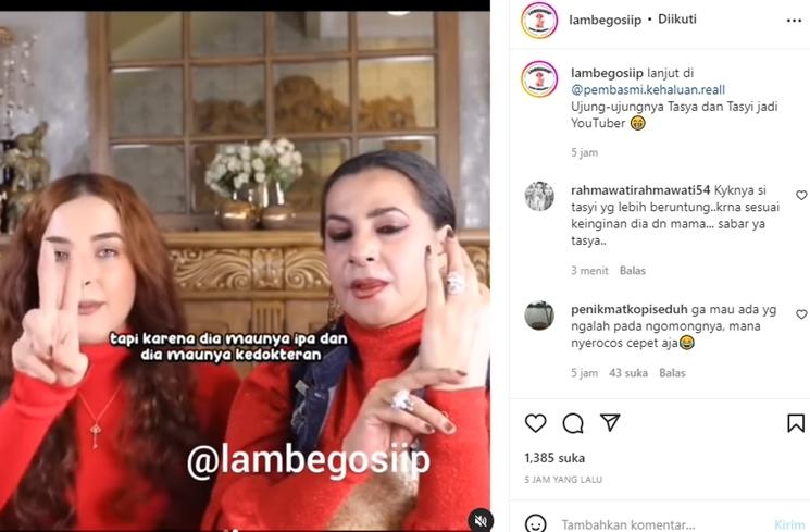 Tasya Farasya Gagal Jadi Ahli Gizi. (Instagram/@lambegosiip)