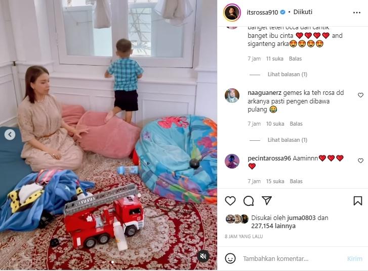 Rossa mengunjungi rumah Ridwan Kamil. (Instagram/itsrossa910)