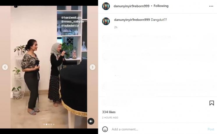 Nissa Sabyan Dicibir 'Redup' saat Nyanyi di Rumah Iis Dahlia. (Instagram)