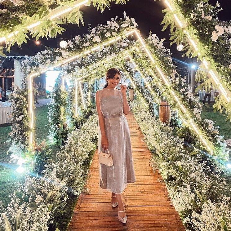 Gaya kondangan Syahnaz Sadiqah (Instagram/@syahnazs)