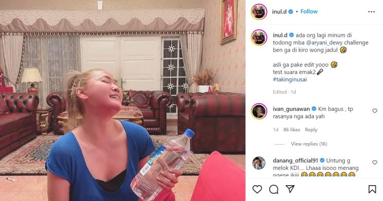 Inul Daratista Cover Lagu "Tak Ingin Usai" (Instagram/@inul.d)