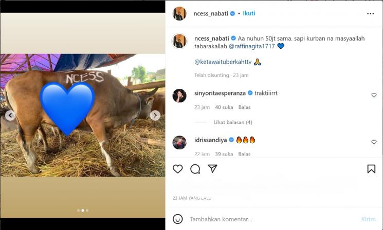 Sapi Kurban Ncess Nabati (Instagram/@ncess_nabati)
