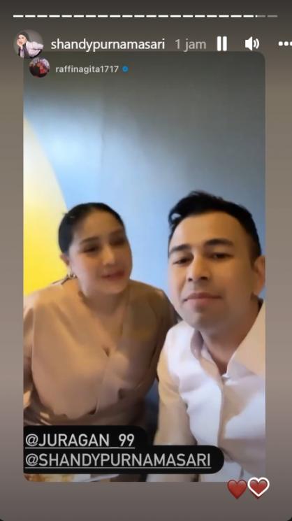 Ucapan Raffi dan Nagita Untuk Juragan 99 & Shandy (Instagram/@shandypurnamasari)
