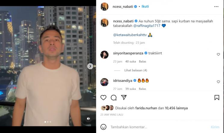 Raffi Ahmad dan Ncess Nabati (Instagram/ncess_nabati)