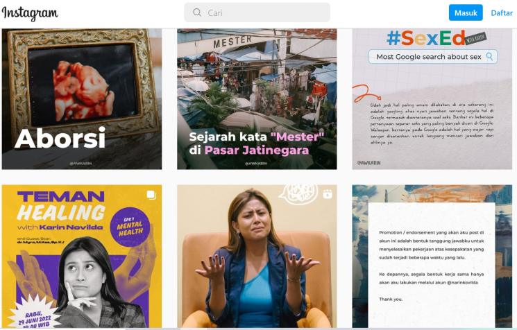 Konsep Baru Akun Instagram Awkarin (Instagram/@awkarin)