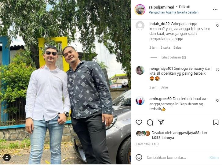 Saipul Jamil dan Angga Wijaya. (Instagram/saipuljamilreal)