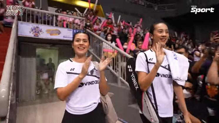 Momen Hesti/Erika kalahkan Anya/Raisa di Tepok Bulu 2022. (YouTube/Vindes)