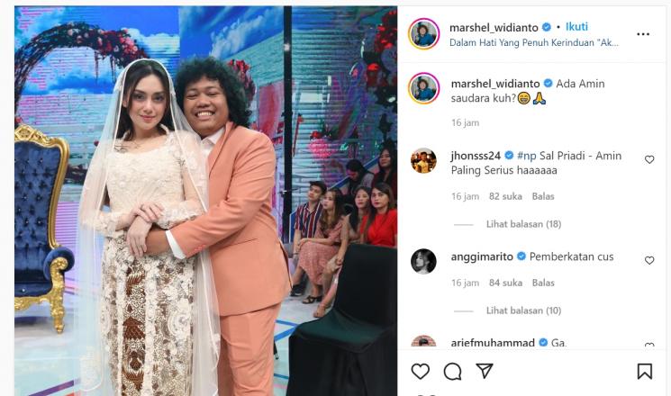 Potret Marshel dan Celine (Instagram/@marshel_widianto)