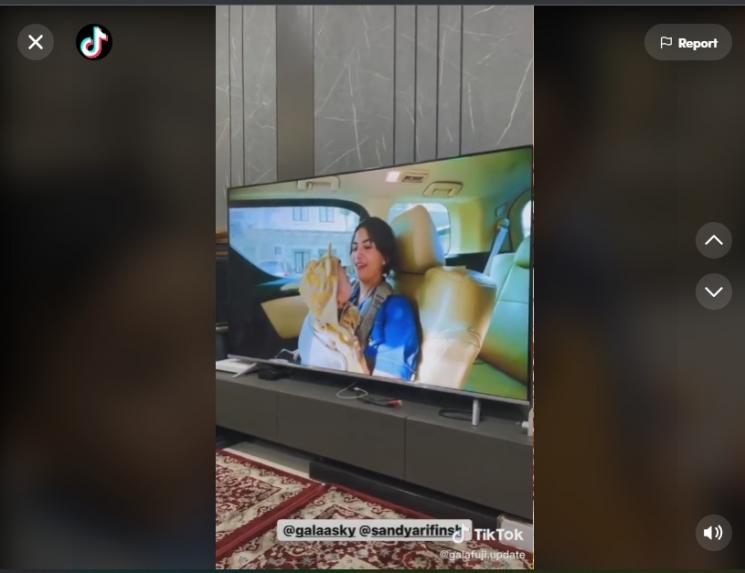 Gala Sky Bengong Lihat Vanessa Angel. (TikTok)