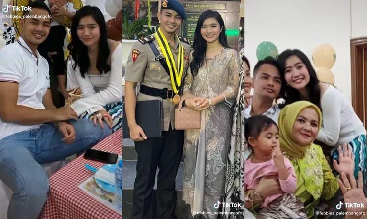 Momen Febby Rastanty bareng pacar polisi. (TikTok/@febbies_palembangofc)