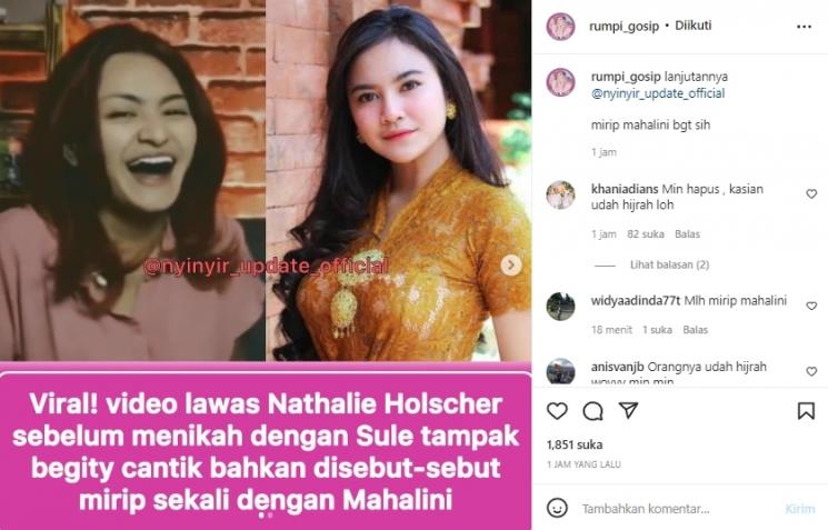 Penampilan lawas Nathalie Holscher. (Instagram/@rumpi_gosip)
