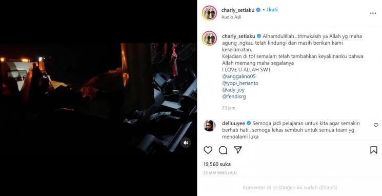 Postingan Charly Van Houten (Instagram/@charly_setiaku)