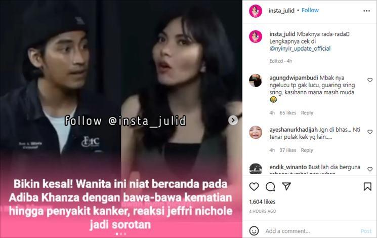 konten Abidzar Al Ghifari diroasting cewek. (Instagram/@insta_julid)