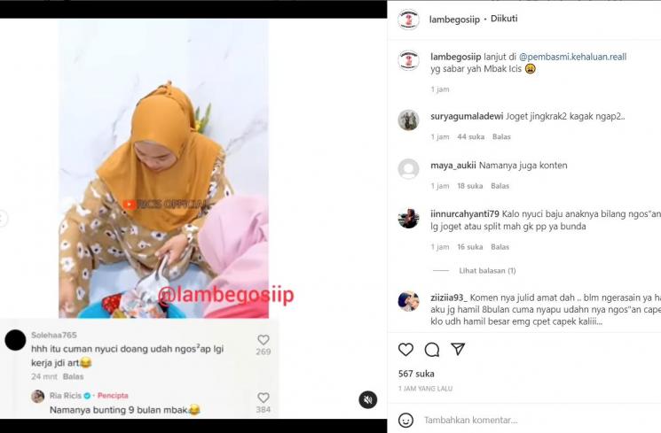 Ria Ricis Nyuci Baju Baby R [Instagram/@lambegosiip]