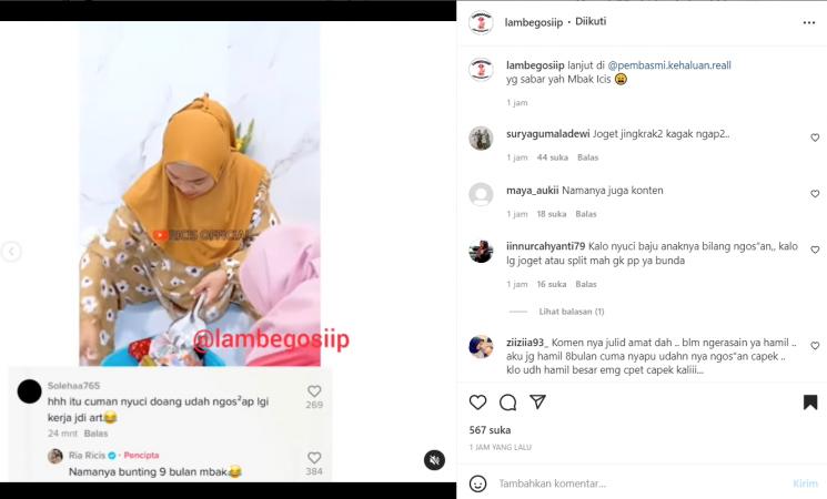 Ria Ricis Nyuci Baju Baby R [Instagram/@lambegosiip]