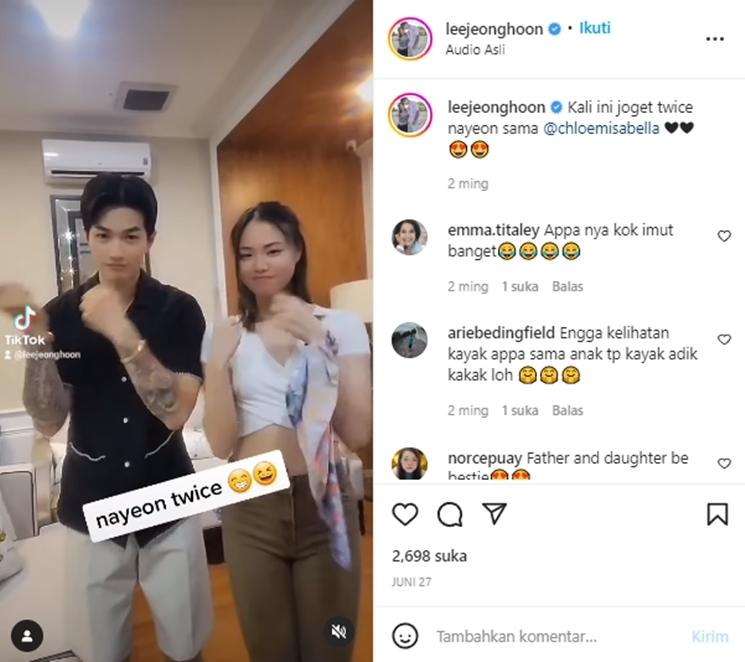 Momen Akrab Lee Jeong Hoon dan Anak Sambung (instagram/leejeonghoon)