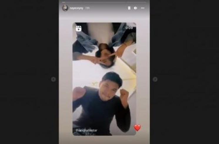 Video Fuji dan Thariq diunggah ulang idol KPop - (Instagram/@nayeonyny)