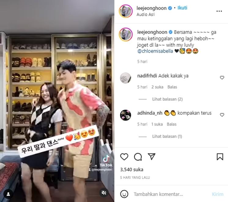 Momen Akrab Lee Jeong Hoon dan Anak Sambung (instagram/leejeonghoon)