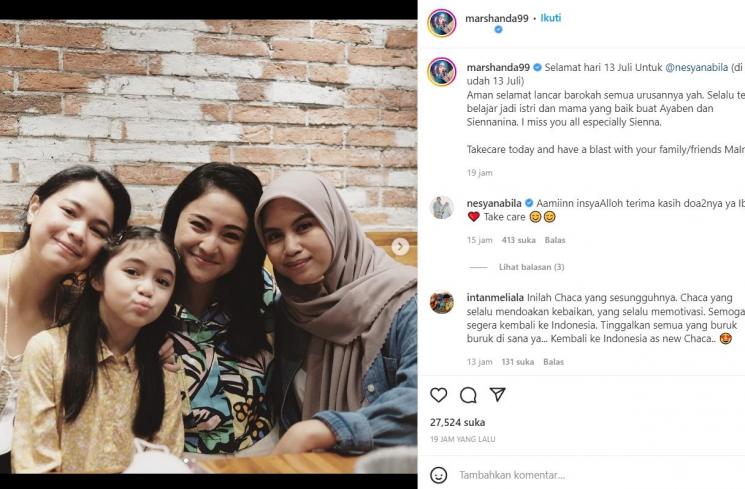 Postingan Terbaru Marshanda [Instagram/@marshanda99]