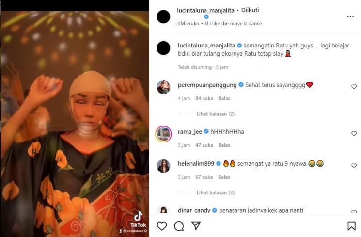 Postingan Instagram Lucinta Luna [Instagram/@lucintaluna_manjalita]