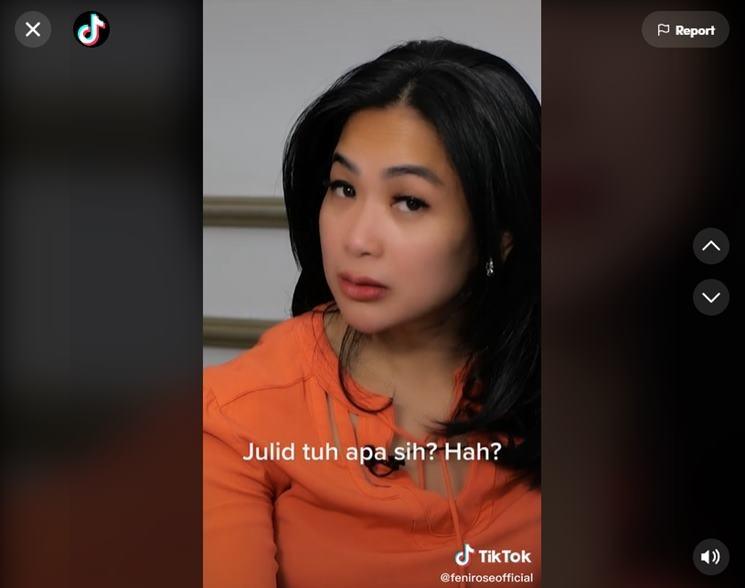Feni Rose dicibir suka julid, balasannya menohok. (TikTok/@feniroseofficial)
