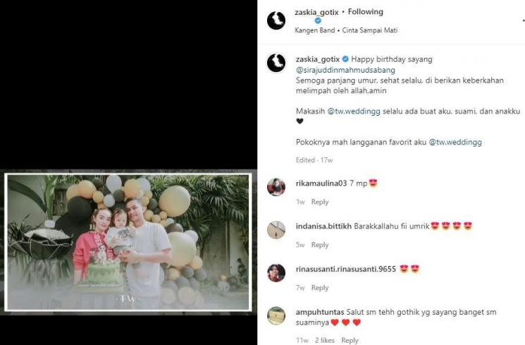 Potret Zaskia Gotik dan suami. (Instagram/@zaskia_gotix)