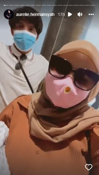 Potret Aurel Hermansyah Berangkat ke Italia. (Instagram/aurelie.hermansyah)