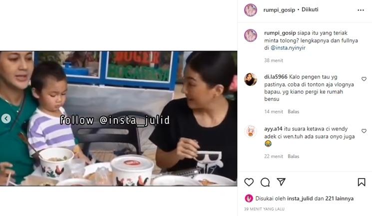 Viral suara minta tolong di rumah Ruben Onsu. (Instagram/@rumpi_gosip)