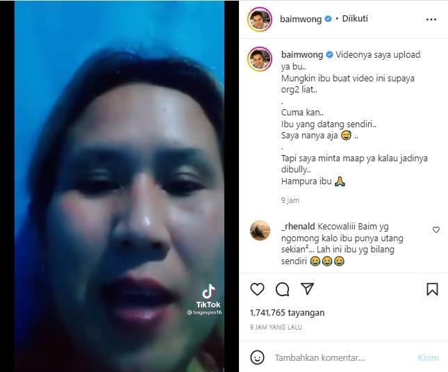 Baim Wong balas menohok orang yang ngemis minta utangnya dilunasi. (Instagram/@baimwong)