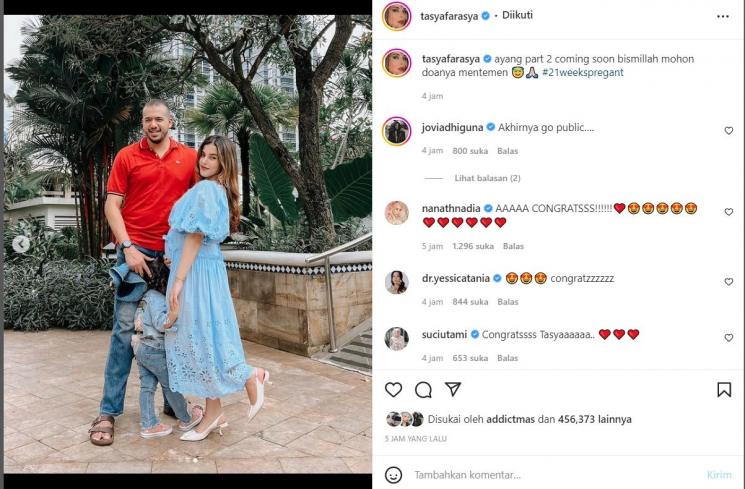 Tasya Farasya Umumkan Kehamilan [Instagram/@tasyafarasya]