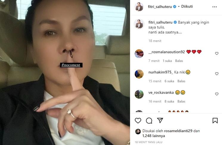 Fitri Salhuteru komentari penangkapan Nikita Mirzani. (Instagram/fitri_salhuteru)