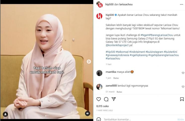 Unggahan Larissa Chou [Instagram/@larissachou]