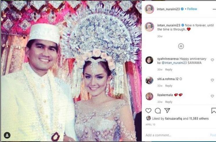 Artis menikah pakai adat Betawi (Instagram/@intan_nuraini23)