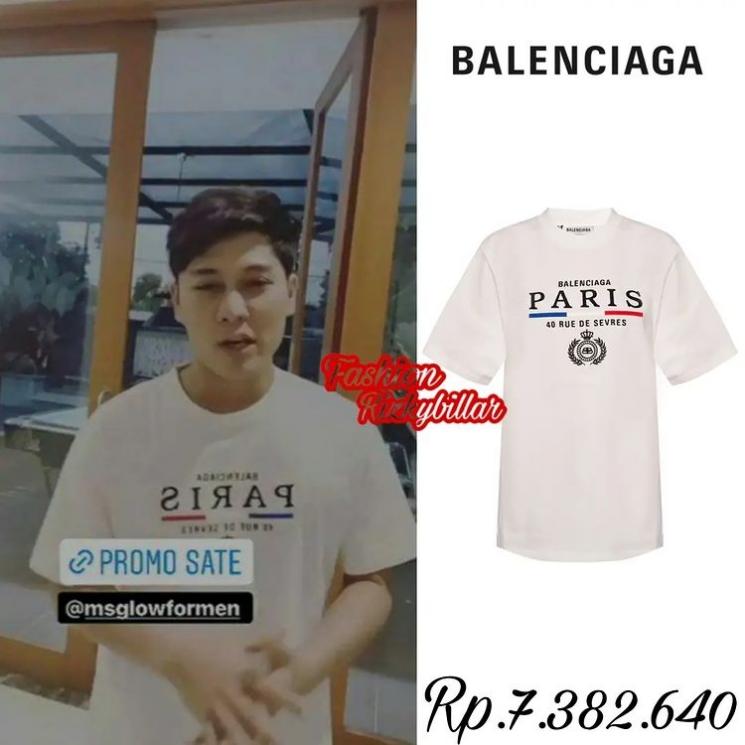 Koleksi Kaos Rizky Billar(Instagram/@fashionrizkybillar)