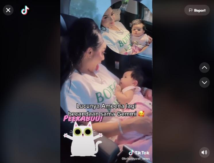 Krisdayanti dan Baby Ameena. (TikTok)