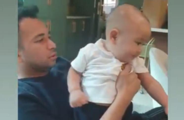 Momen Raffi Ahmad Momong Anak. (Instagram/@raffinagita1717)