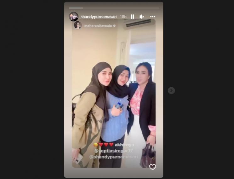 Shandy Purnamasari, Maharani Kemala, dan Septia Siregar. (Instagram/maharanikemala)