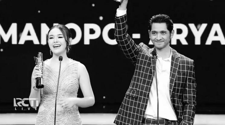 Momen Reuni Amanda Manopo dan Arya Saloka di Acara Penghargaan. (RCTI via Instagram/aladin.world)